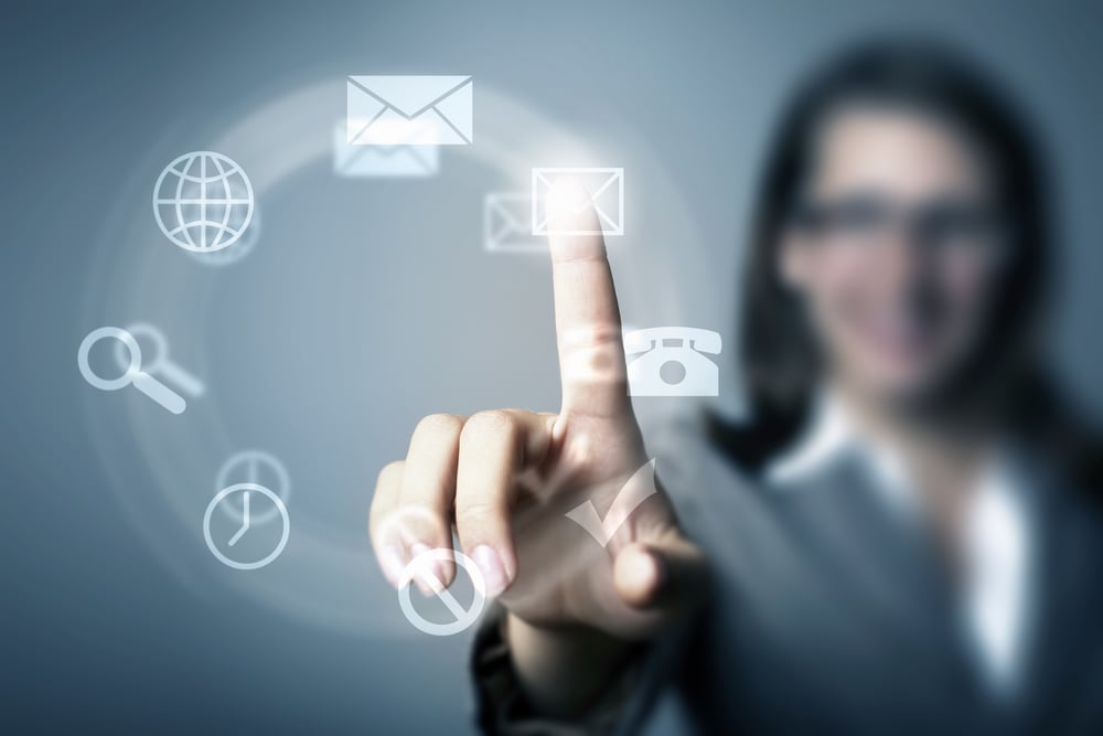Business meeting in a virtual space conceptual business illustration.